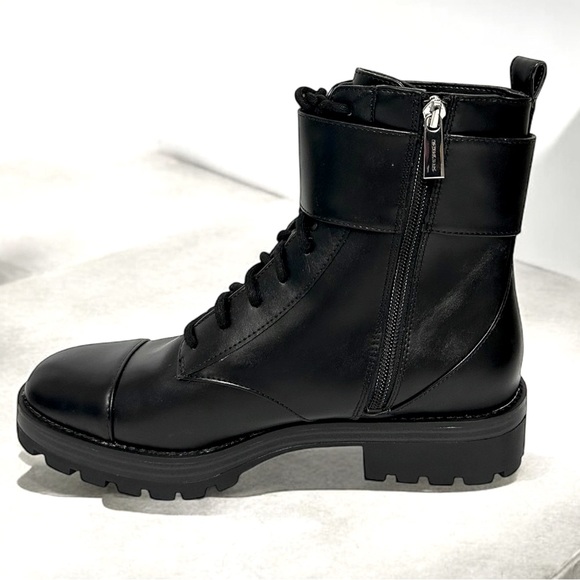 🆕 NWT Michael Kors Tatum Leather Combat Boots - Picture 3 of 7